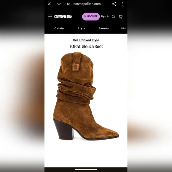 Revolve TORAL Slouch Boot In Brown - Picture 9 of 9